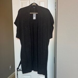 Splendid Grey Open Front Cardigan with Belt, size L, NWT